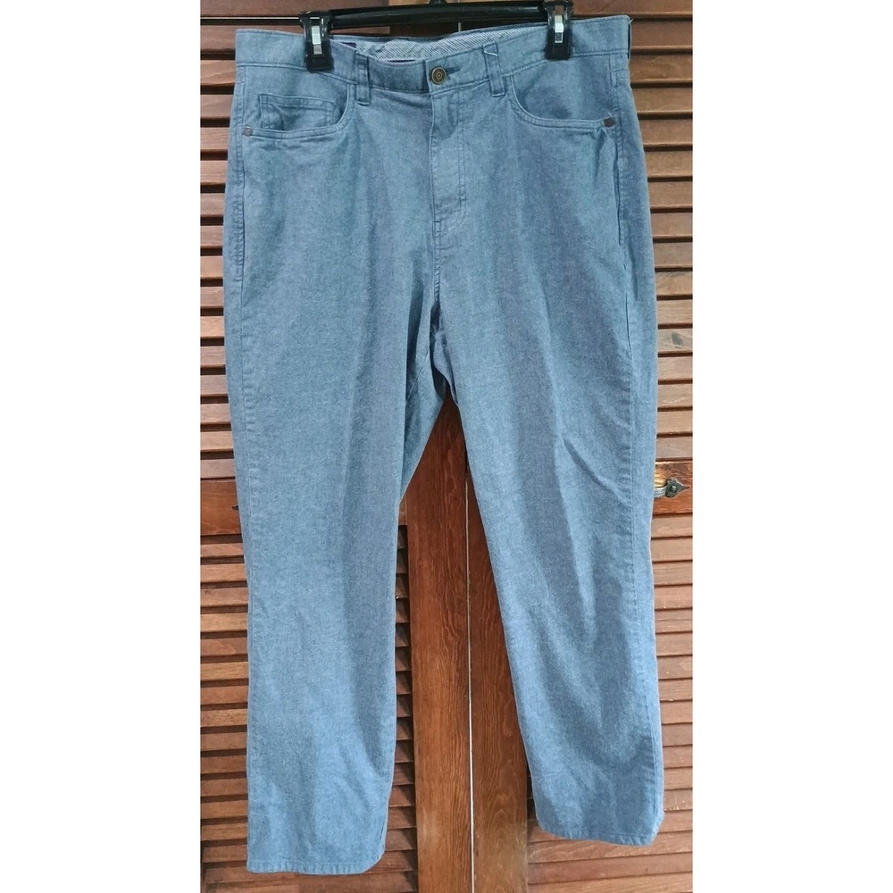 Johnston & Murphy 5-Pocket Denim Like Cotton Light Wash Pants Men's 34" X 29"